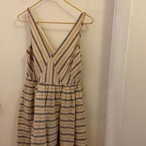 J. Crew Women's Linen Cotton Striped Spring Dress, Size 8